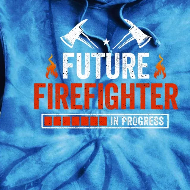 Firefighter In Progress Fire Fire Rescue First Responder Meaningful Gift Tie Dye Hoodie