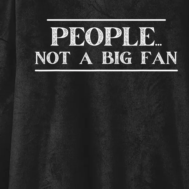 Funny Introvert Quotes People Not A Big Fan Hooded Wearable Blanket