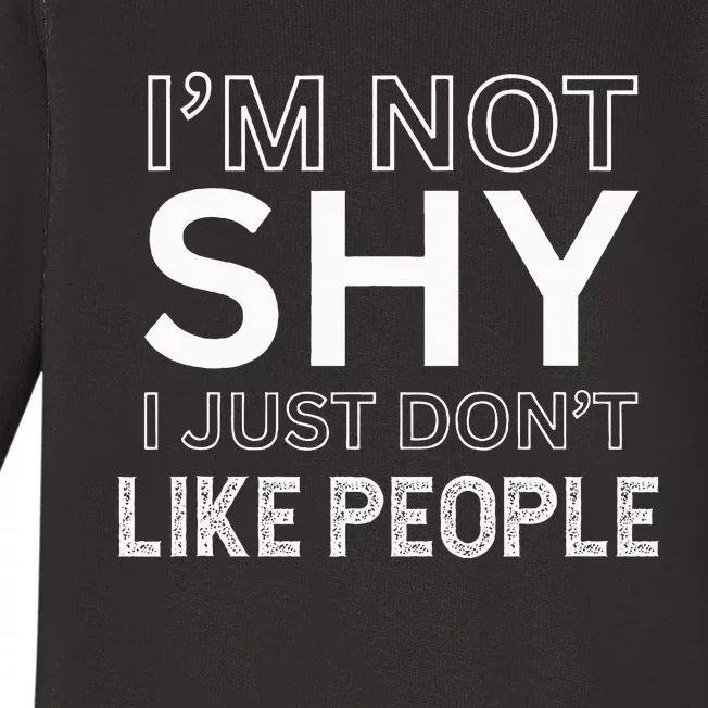 Funny Introvert Quotes And Sayings About Not Being Shy Baby Long Sleeve Bodysuit