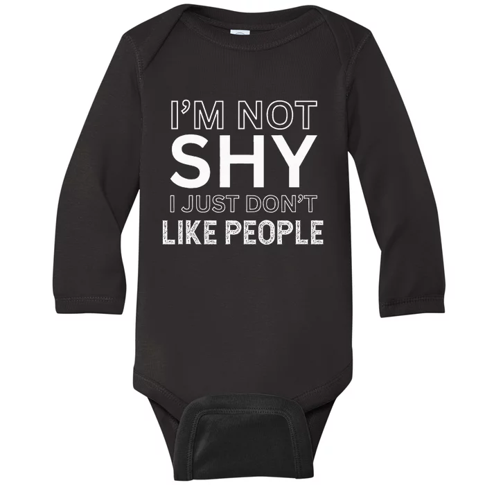 Funny Introvert Quotes And Sayings About Not Being Shy Baby Long Sleeve Bodysuit