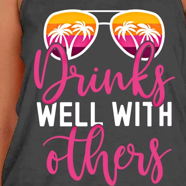 Funny Ing Quote Trip S Well With Others Gift Women's Knotted Racerback Tank