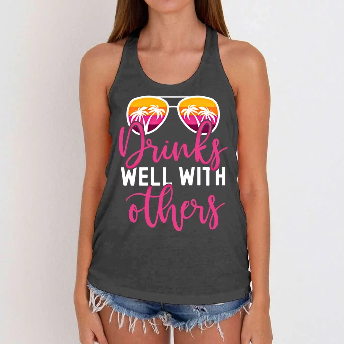 Funny Ing Quote Trip S Well With Others Gift Women's Knotted Racerback Tank