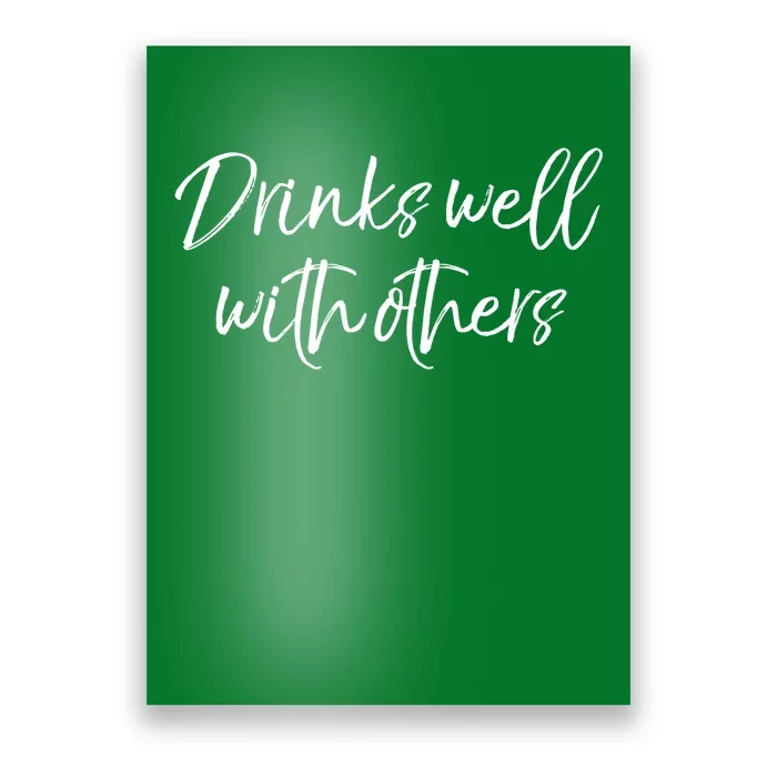 Funny Ing Quote Party Gift Cute S Well With Others Gift Poster