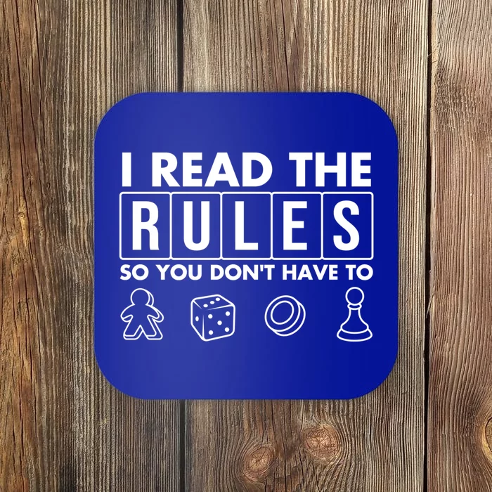 Funny I Read The Rules So You Dont Have To Board Game Gift Coaster