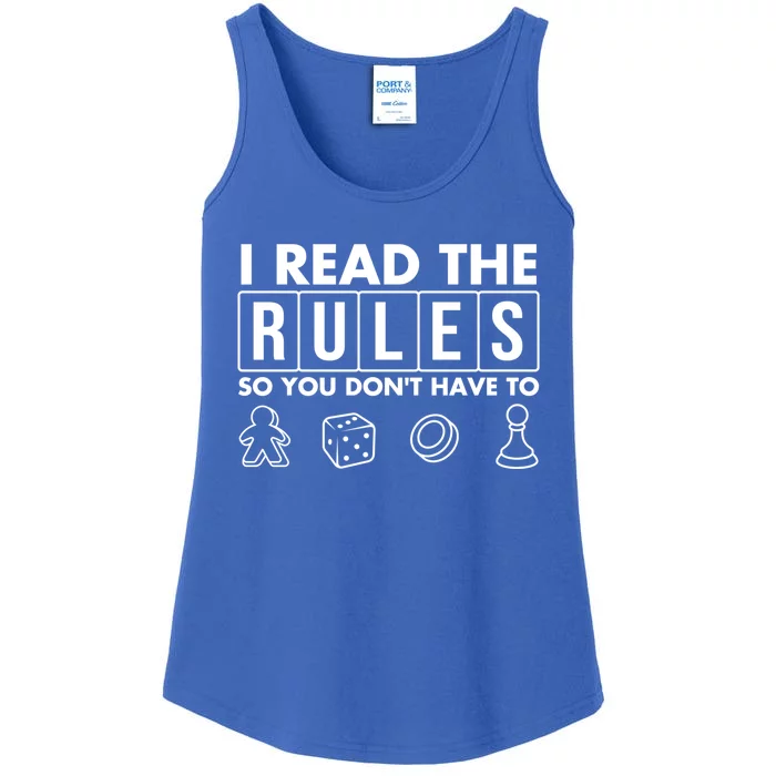 Funny I Read The Rules So You Dont Have To Board Game Gift Ladies Essential Tank