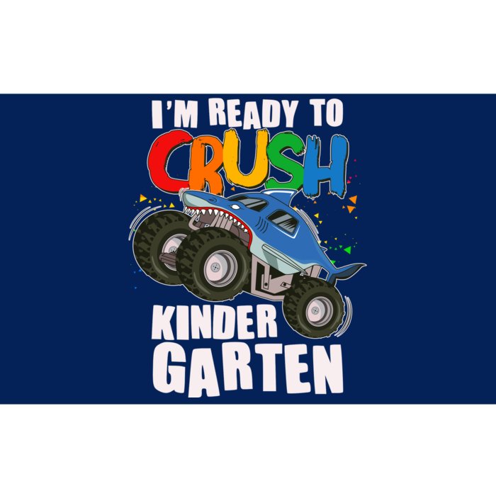 Funny I'm Ready To Crush Kindergarten Shark Monster Truck Bumper Sticker