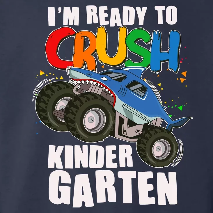 Funny I'm Ready To Crush Kindergarten Shark Monster Truck Toddler Hoodie