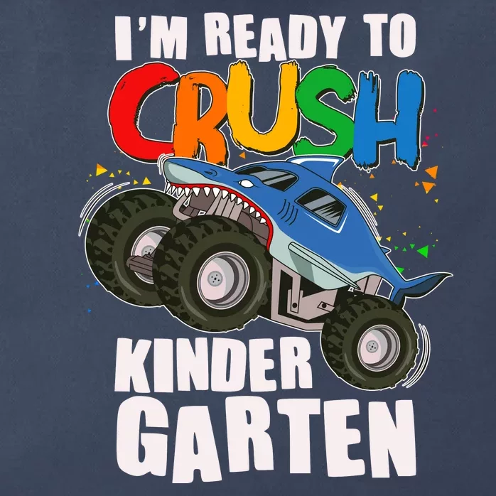 Funny I'm Ready To Crush Kindergarten Shark Monster Truck Zip Tote Bag