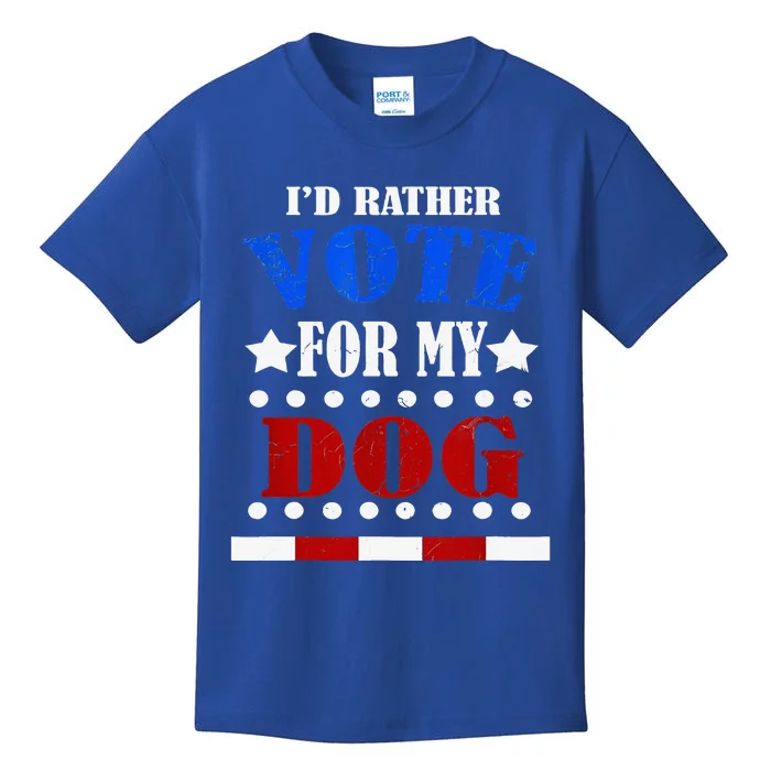 Funny ID Rather Vote For My Dog Humorous Kids T-Shirt