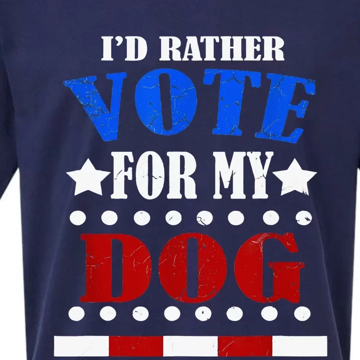 Funny ID Rather Vote For My Dog Humorous Sueded Cloud Jersey T-Shirt