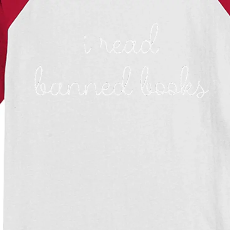 Funny I Read Banned Books Joy Behar Kids Colorblock Raglan Jersey