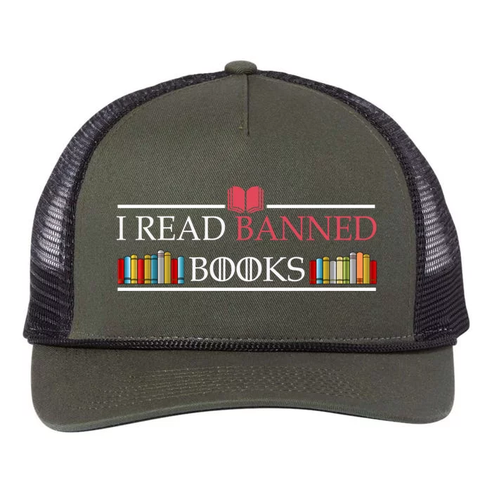 Funny I Read Banned Books Funny Gift National Librarian Week Great Gift Retro Rope Trucker Hat Cap