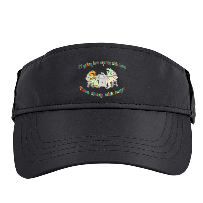 Frog I'd Rather Have Crumbs With Bums Adult Drive Performance Visor