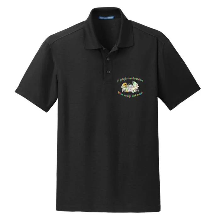 Frog I'd Rather Have Crumbs With Bums Dry Zone Grid Performance Polo