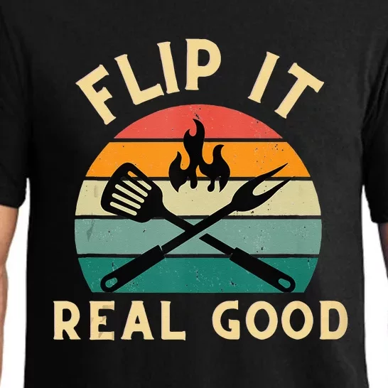 Flip It Real Good Funny BBQ Cookout Grill Masters Pajama Set