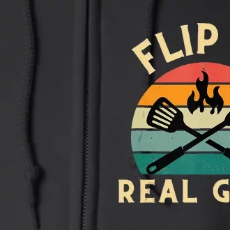 Flip It Real Good Funny BBQ Cookout Grill Masters Full Zip Hoodie