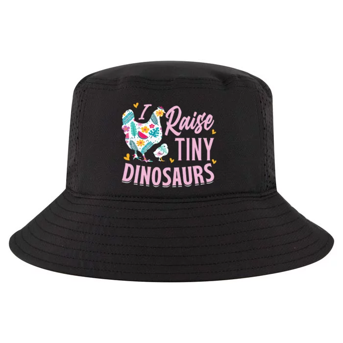 Funny I Raise Tiny Dinosaurs Chicken Joke Farmer Cool Comfort Performance Bucket Hat