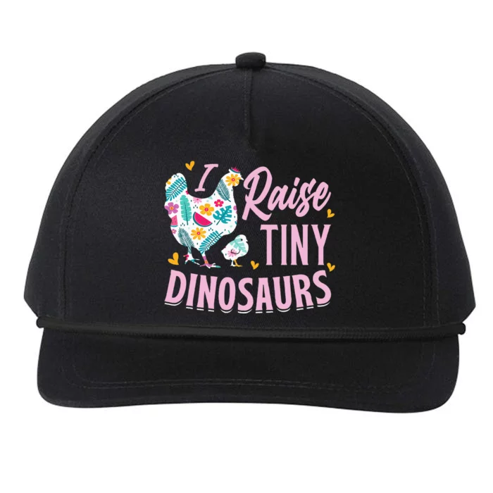 Funny I Raise Tiny Dinosaurs Chicken Joke Farmer Snapback Five-Panel Rope Hat