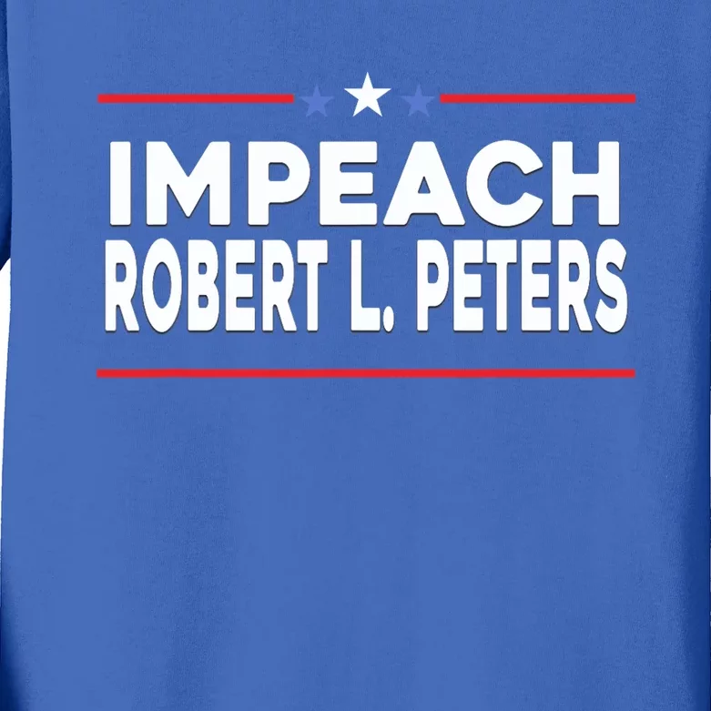 Funny Impeach Robert L Peters Anti Joe Biden Kids Long Sleeve Shirt