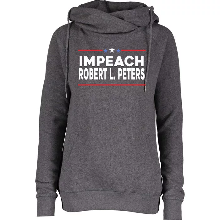 Funny Impeach Robert L Peters Anti Joe Biden Womens Funnel Neck Pullover Hood