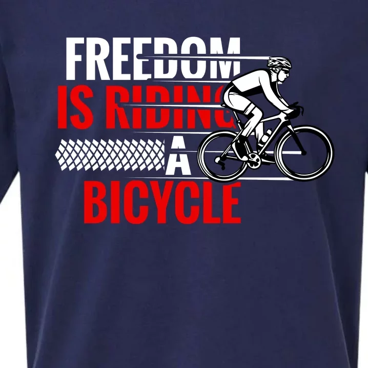 Freedom Is Riding A Bicycle Sueded Cloud Jersey T-Shirt