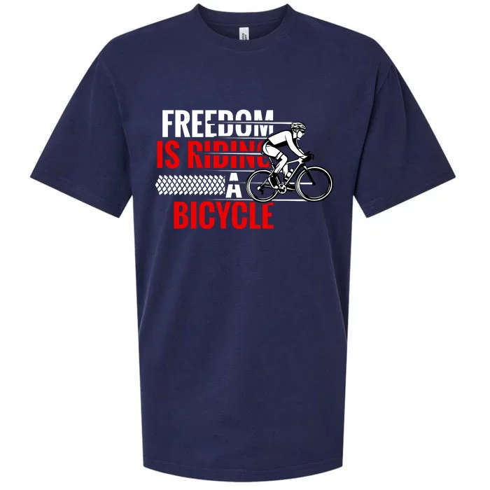 Freedom Is Riding A Bicycle Sueded Cloud Jersey T-Shirt