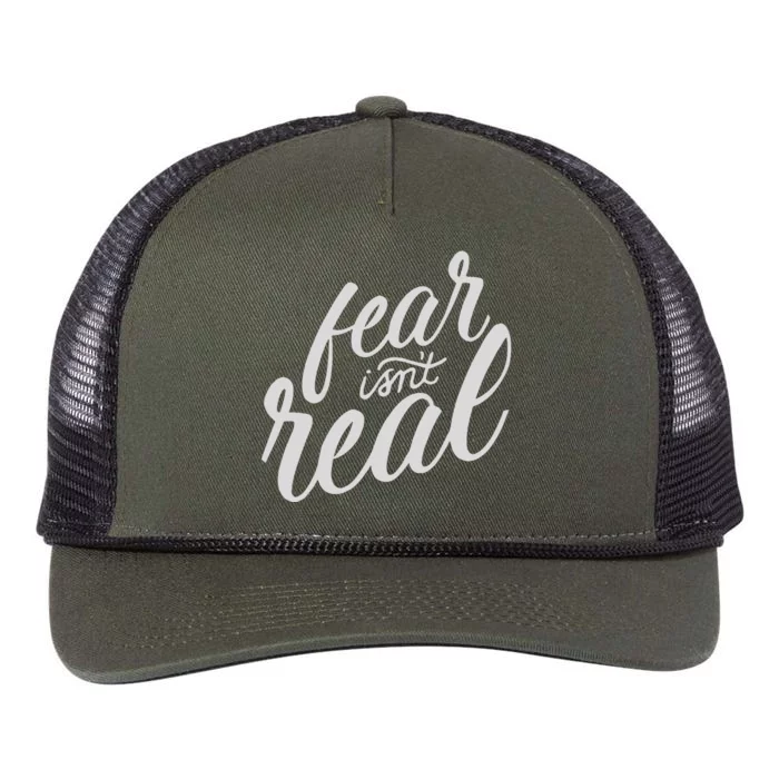 Fear Isn’t Real Funny For Men Women Retro Rope Trucker Hat Cap