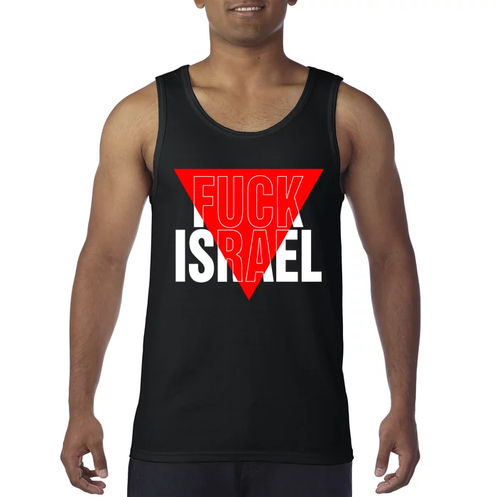 Fuck Israel Red Triangle Tank Top