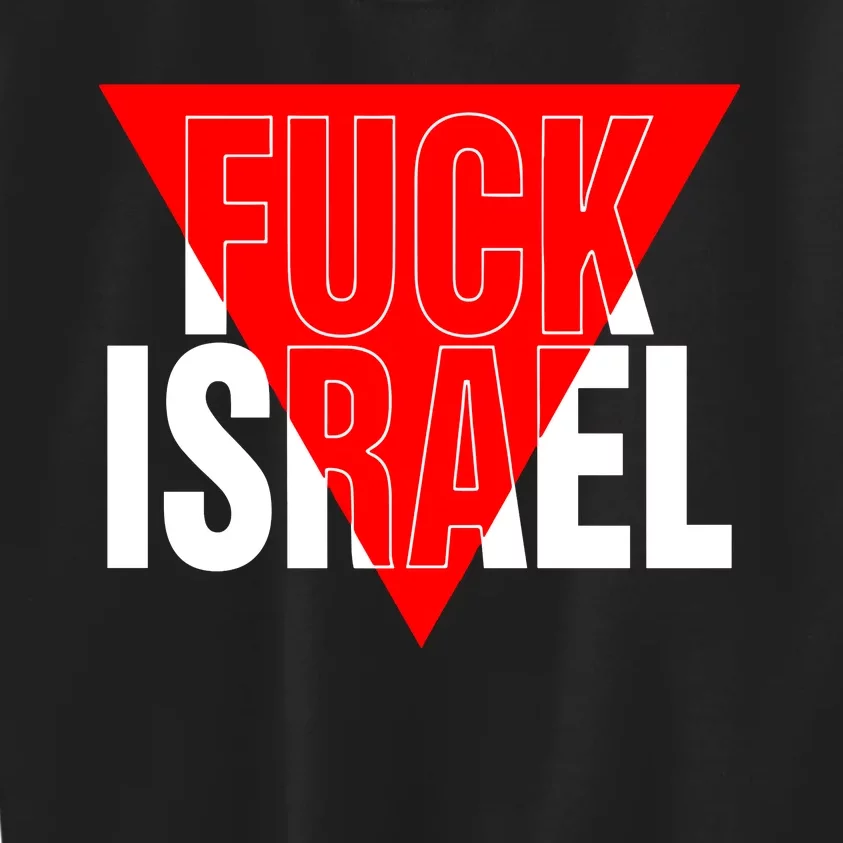 Fuck Israel Red Triangle Kids Sweatshirt