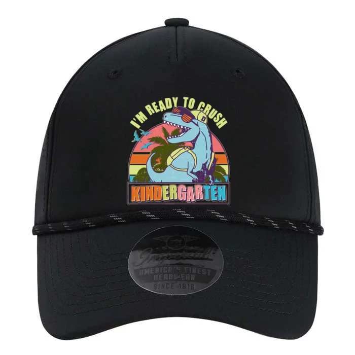 Funny I'm Ready To Crush Kindergarten Retro Dinosaur Performance The Dyno Cap