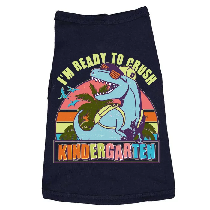 Funny I'm Ready To Crush Kindergarten Retro Dinosaur Doggie Tank