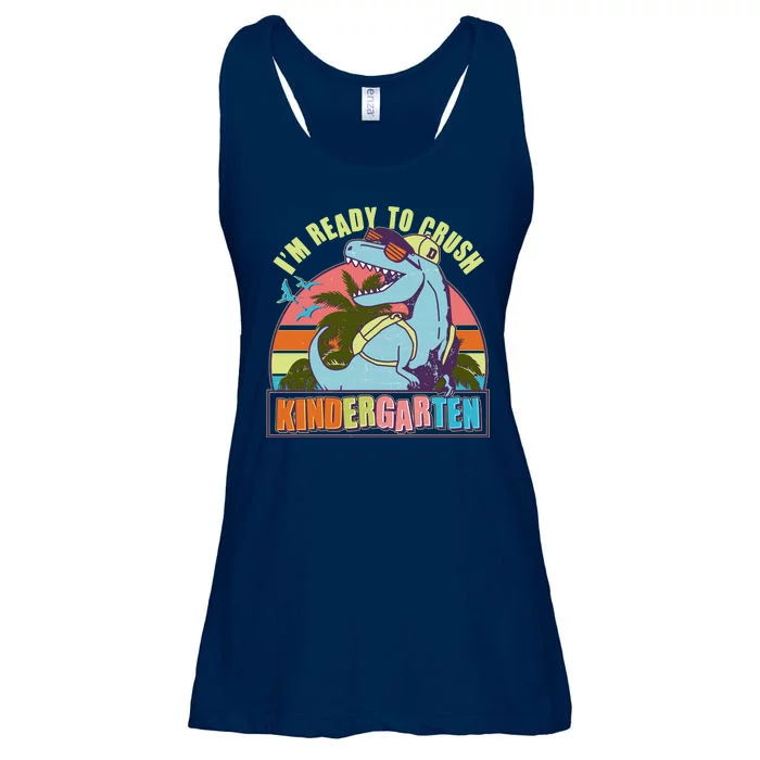 Funny I'm Ready To Crush Kindergarten Retro Dinosaur Ladies Essential Flowy Tank