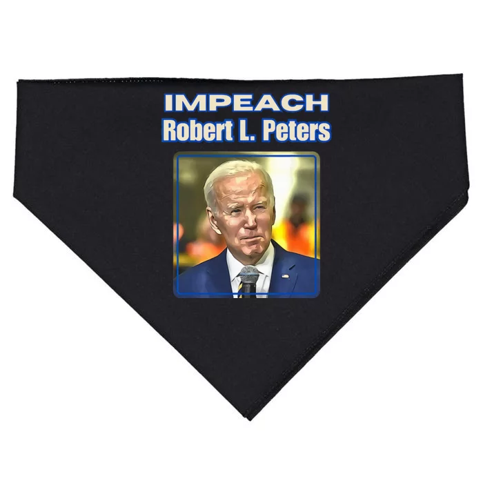 Funny Impeach Robert L Peters Anti Biden Political ProTrump USA-Made Doggie Bandana