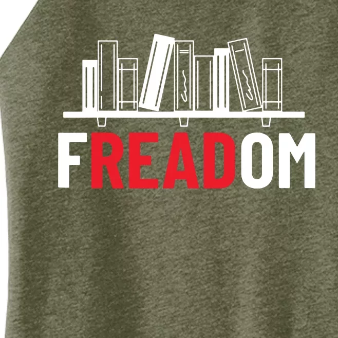 FREADom I Read Banned Books Banned Books Week Librarian Women’s Perfect Tri Rocker Tank