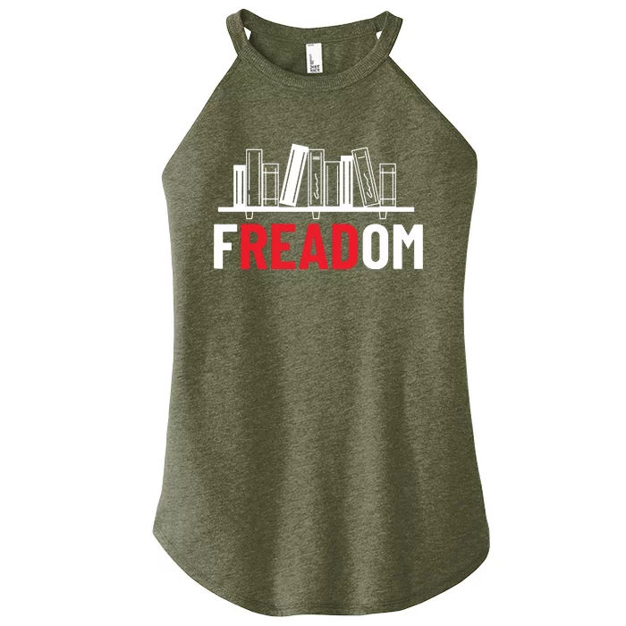 FREADom I Read Banned Books Banned Books Week Librarian Women’s Perfect Tri Rocker Tank