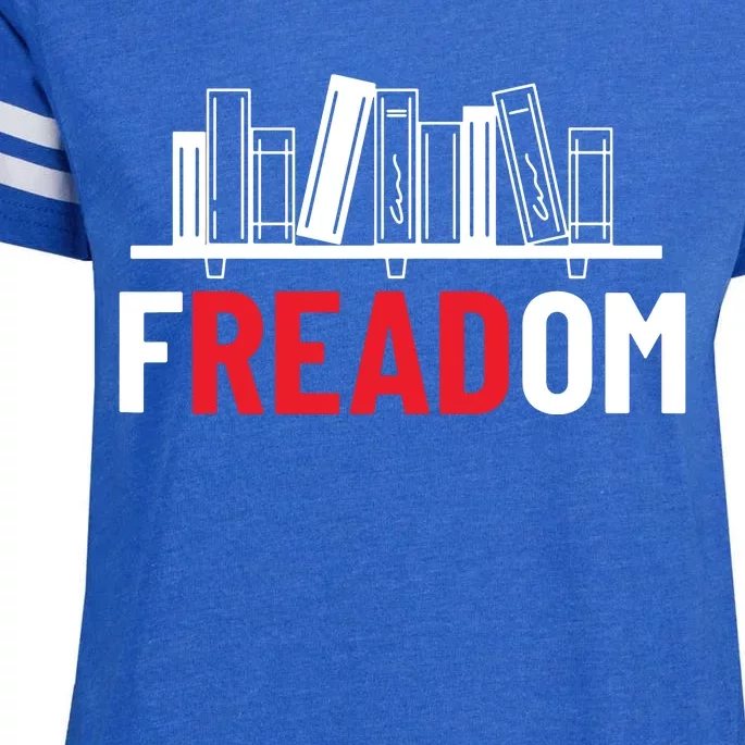 FREADom I Read Banned Books Banned Books Week Librarian Enza Ladies Jersey Football T-Shirt