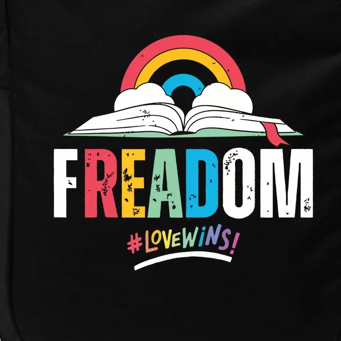 FREADom I Read Banned Books LGBTQ Reader Pride Librarian Impact Tech Backpack