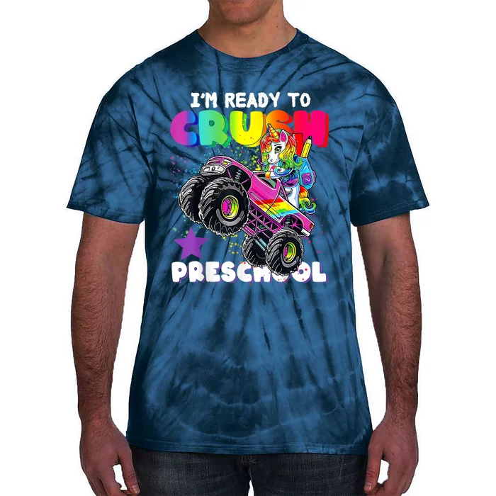 Funny Im Ready To Crush Preschool Unicorn Back To School Tie-Dye T-Shirt