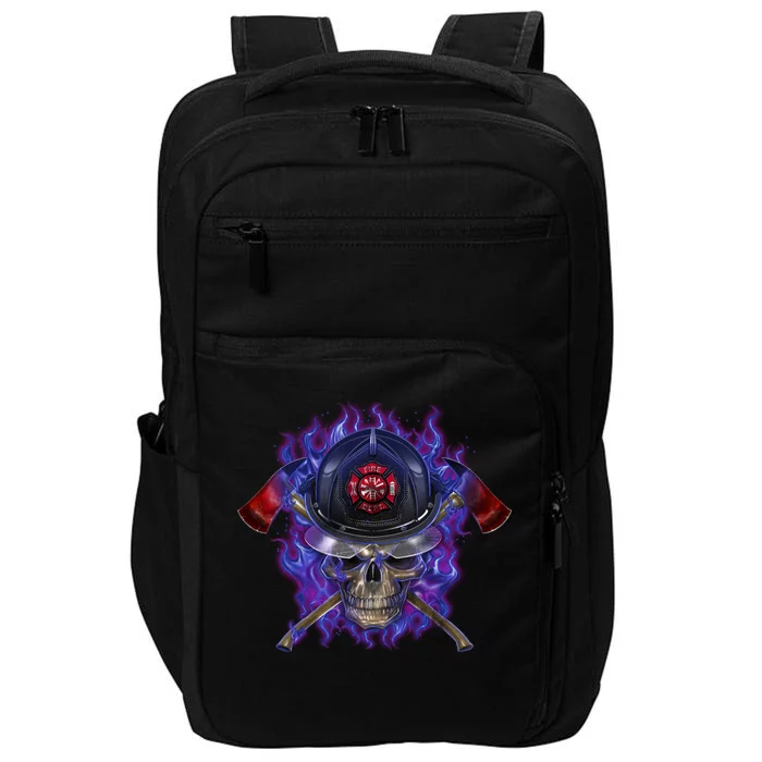 Fire Dept Flame Skull Impact Tech Backpack