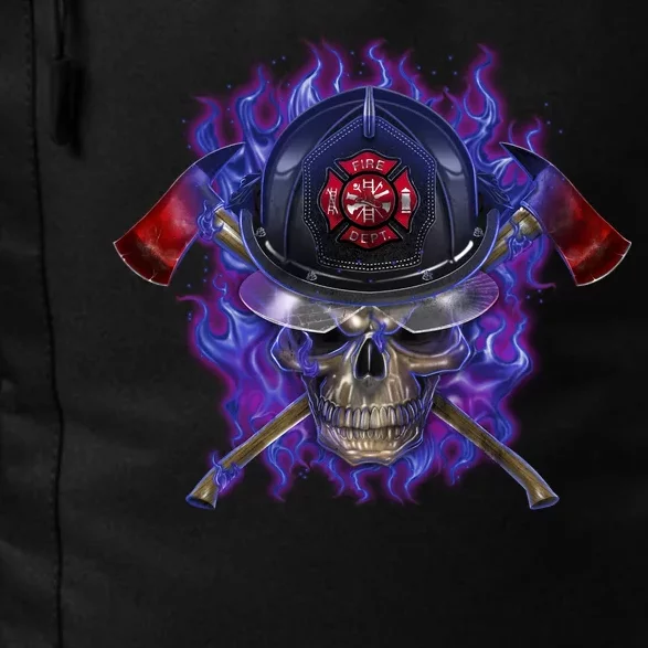 Fire Dept Flame Skull Daily Commute Backpack