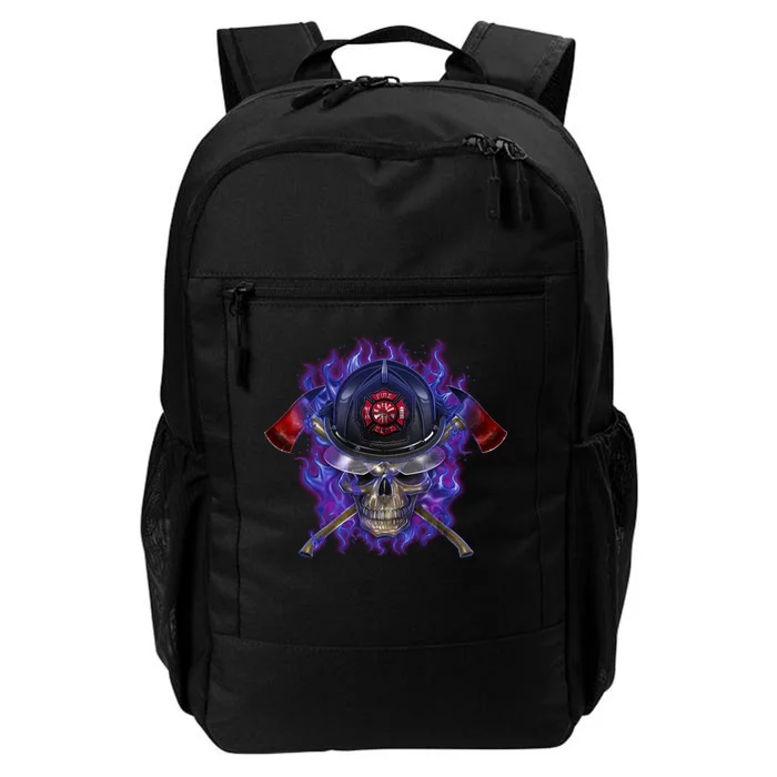 Fire Dept Flame Skull Daily Commute Backpack