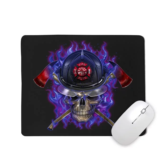 Fire Dept Flame Skull Mousepad