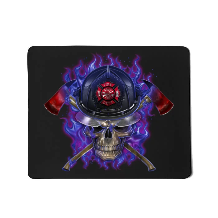 Fire Dept Flame Skull Mousepad