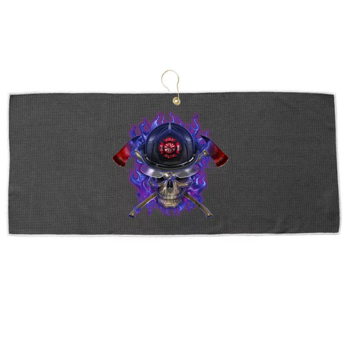 Fire Dept Flame Skull Large Microfiber Waffle Golf Towel