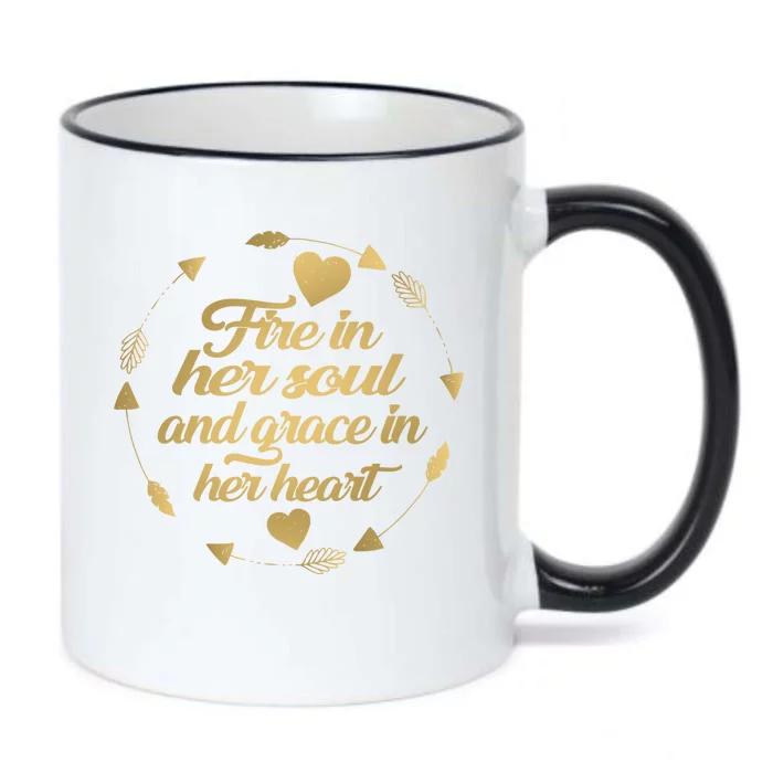 Fire In her Soul Black Color Changing Mug