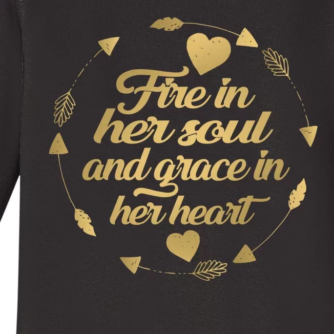 Fire In her Soul Baby Long Sleeve Bodysuit