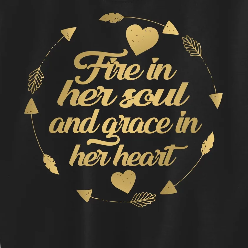 Fire In her Soul Kids Sweatshirt