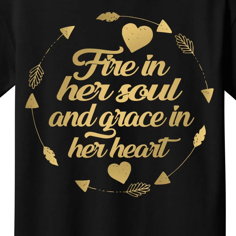 Fire In her Soul Kids T-Shirt