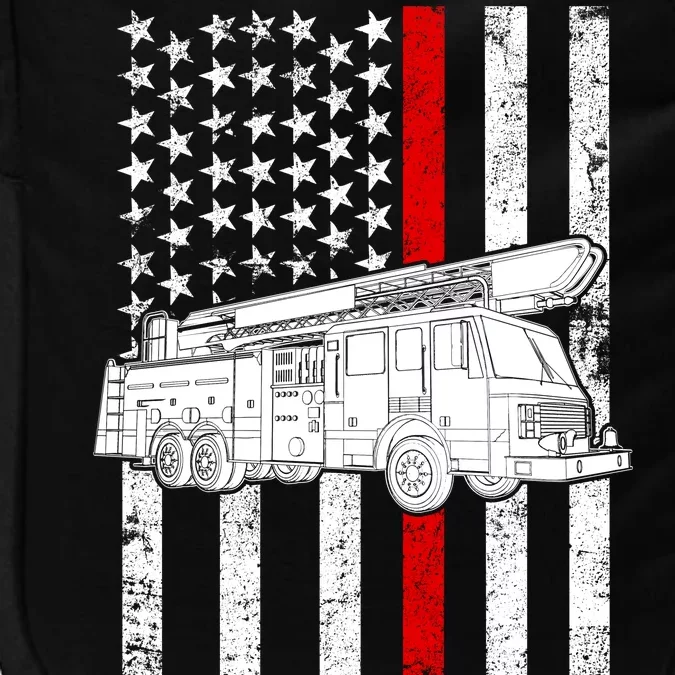 Fire Truck American Firefighter Thin Red Line Flag Impact Tech Backpack