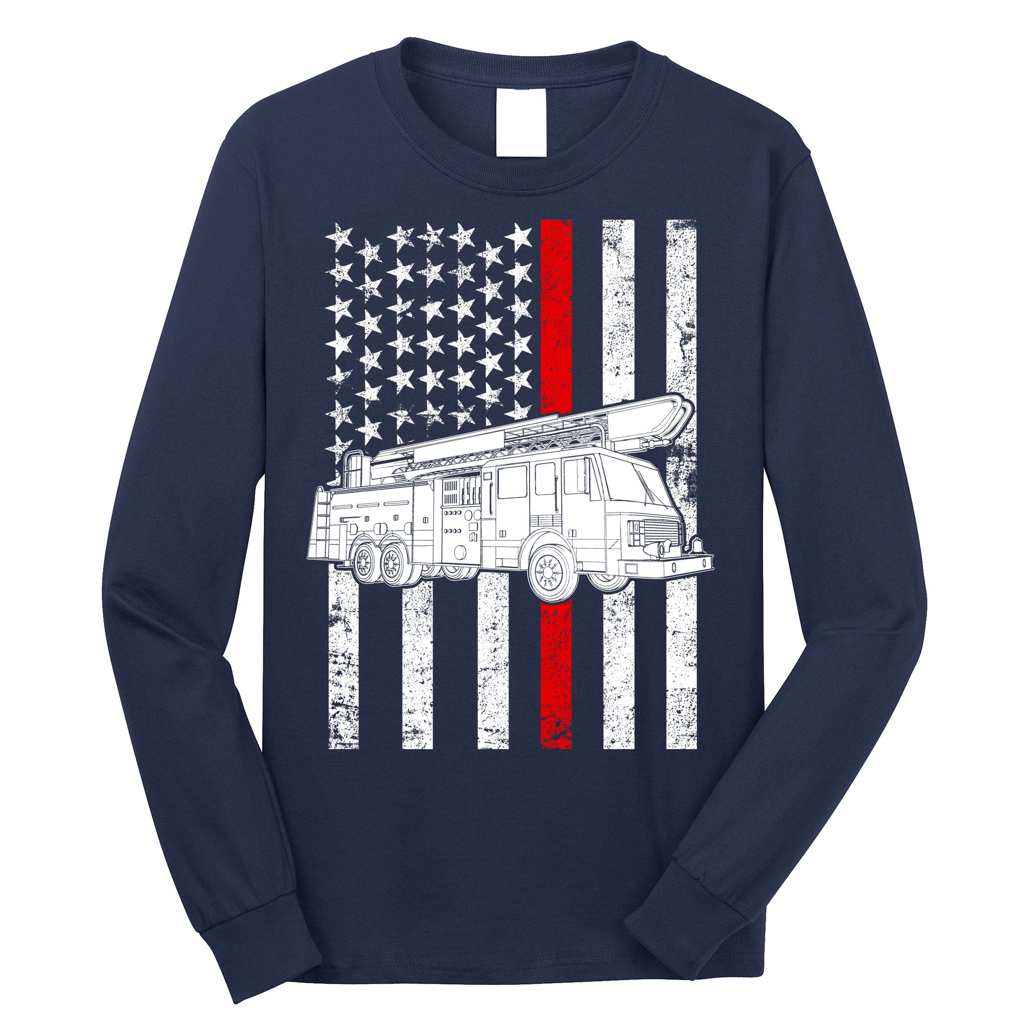 Fdny Sweatshirt Mens Crewneck Shirt Navy Blue Fireman Gift (3XL)